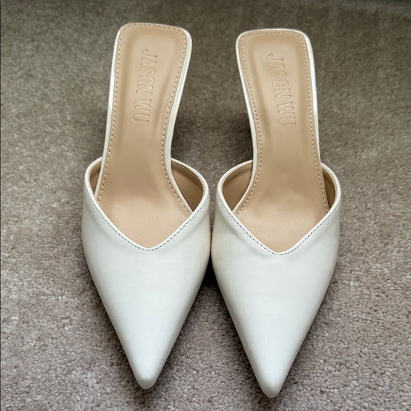 Jason Wu Shoes - Jason Wu Cream Pointed Mules